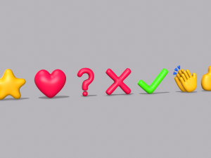 Social Media Icons Modèle 3D