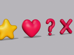 Social Media Icons Modèle 3D