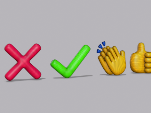 Social Media Icons Modèle 3D