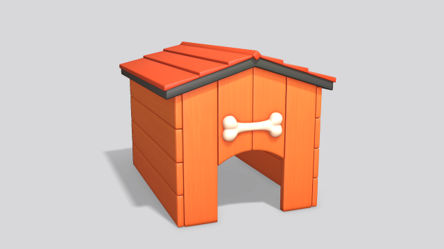 Dog House Cartoon 3D 모델 .c4d .max .obj .3ds .fbx .stl .blend 