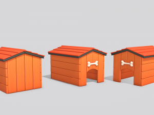 Dog House Cartoon 3D 모델