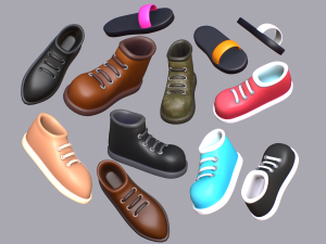 Cartoon Shoes 3D 모델