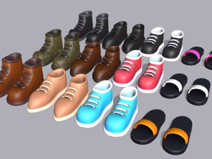 Cartoon Shoes 3D Model