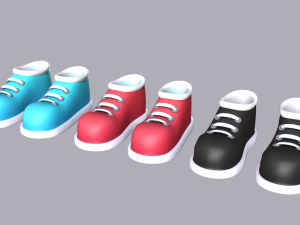 Cartoon Shoes 3D Model