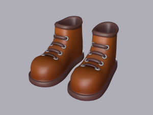 Cartoon Shoes 3D Model