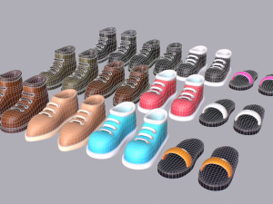 Cartoon Shoes 3D Model