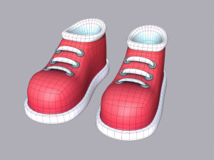 Cartoon Shoes 3D Model