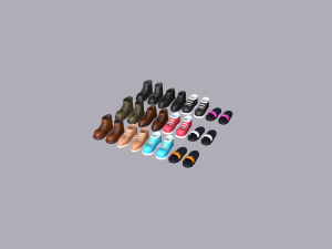 Cartoon Shoes 3D Model