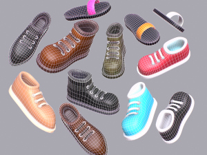Cartoon Shoes 3D Model
