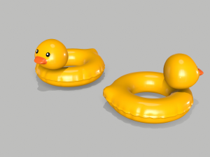 Chick Swimming Ring 3D Model