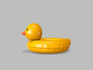 Chick Swimming Ring 3D Model