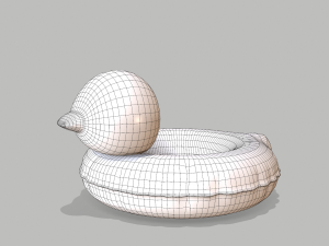 Chick Swimming Ring 3D Model