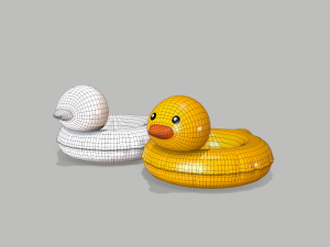 Chick Swimming Ring 3D Model