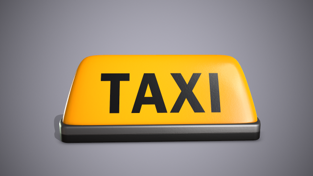 Taxi Sign 3D Model .c4d .max .obj .3ds .fbx .stl .blend 