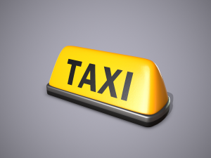 Taxi Sign 3D Model