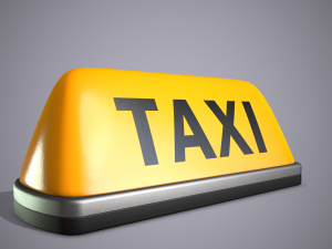 Taxi Sign 3D Model