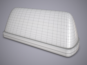 Taxi Sign 3D Model