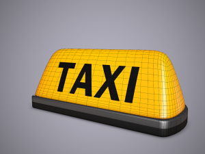 Taxi Sign 3D Model