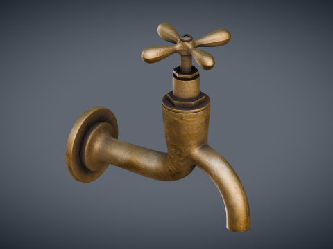 Old Faucet 3D 모델