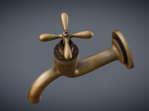 Old Faucet 3Dモデル