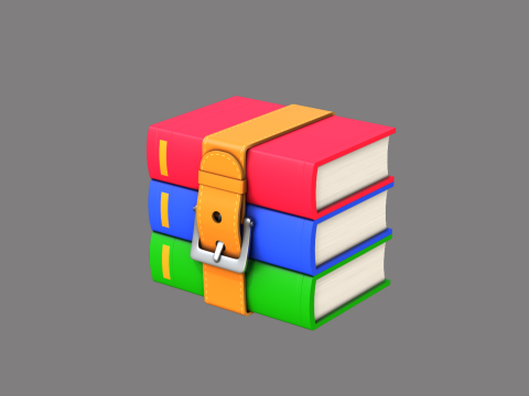 Winrar Book Icon 3D 모델