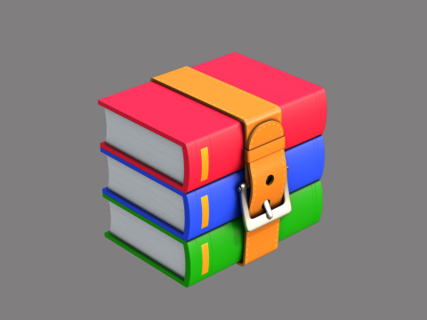 Winrar Book Icon 3D Модель