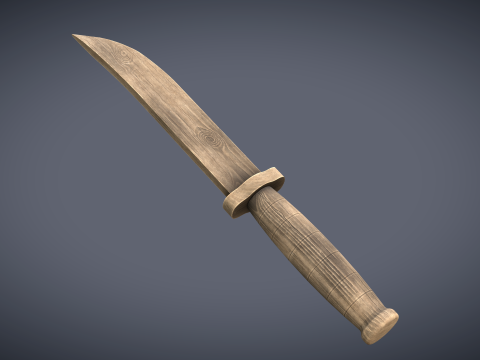 Wooden Knife 3D 모델