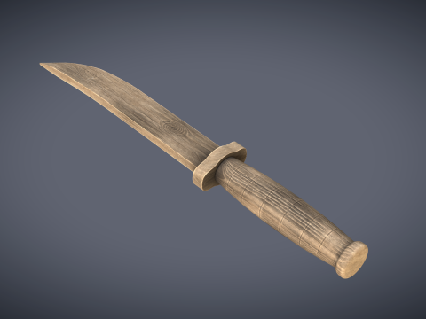 Wooden Knife 3Dモデル