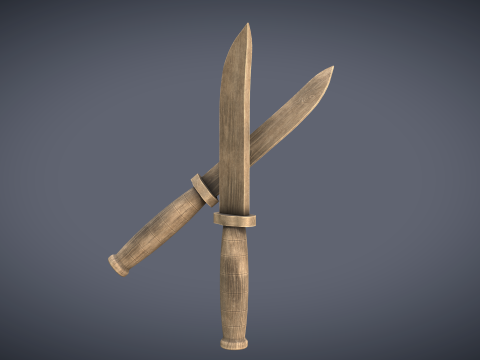 Wooden Knife 3Dモデル