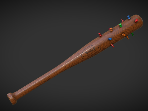 Baseball Bat with Pins 3D 모델