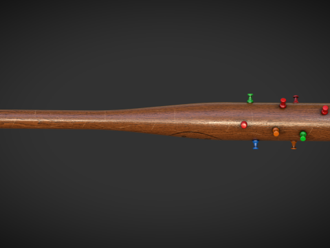 Baseball Bat with Pins Modelo 3D