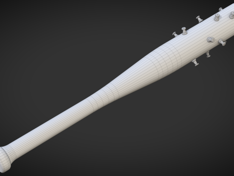 Baseball Bat with Pins Modelo 3D
