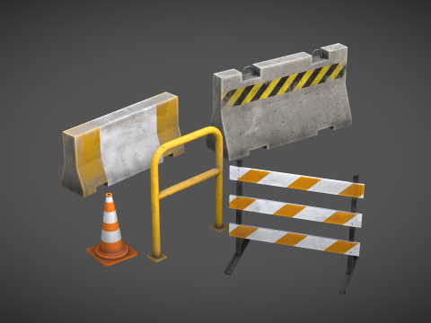 Street Barriers 3D 모델