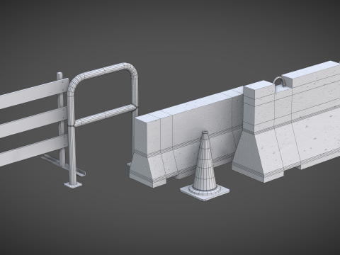 Street Barriers 3D 模型
