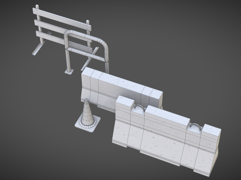 Street Barriers 3D 模型