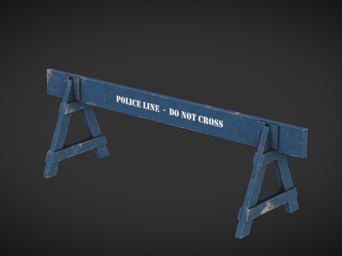 Police Barrier 3D 모델