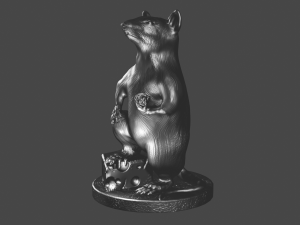 rat with cheese 3D 모델