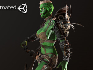 orc warrior woman 3D 모델