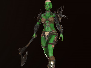 orc warrior woman 3D Model