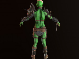 orc warrior woman 3D Model