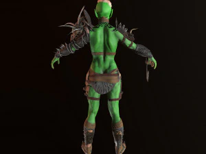 orc warrior woman 3D Model