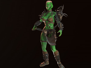 orc warrior woman 3D Model