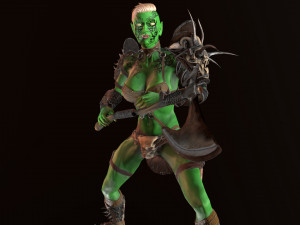 orc warrior woman 3D Model