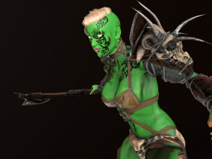 orc warrior woman 3D Model
