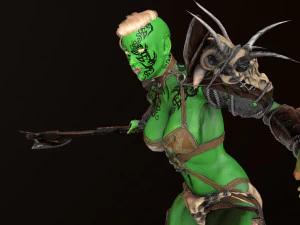orc warrior woman 3D Model