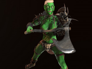 orc warrior woman 3D Model