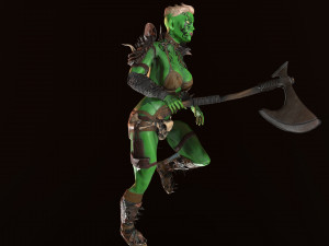 orc warrior woman 3D Model