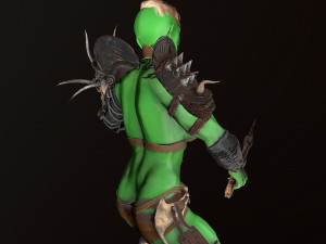 orc warrior woman 3D Model