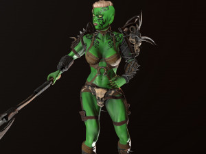orc warrior woman 3D Model