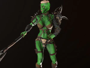 orc warrior woman 3D Model